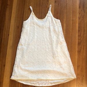 Love & Sunflowers cream colored dress, size 10